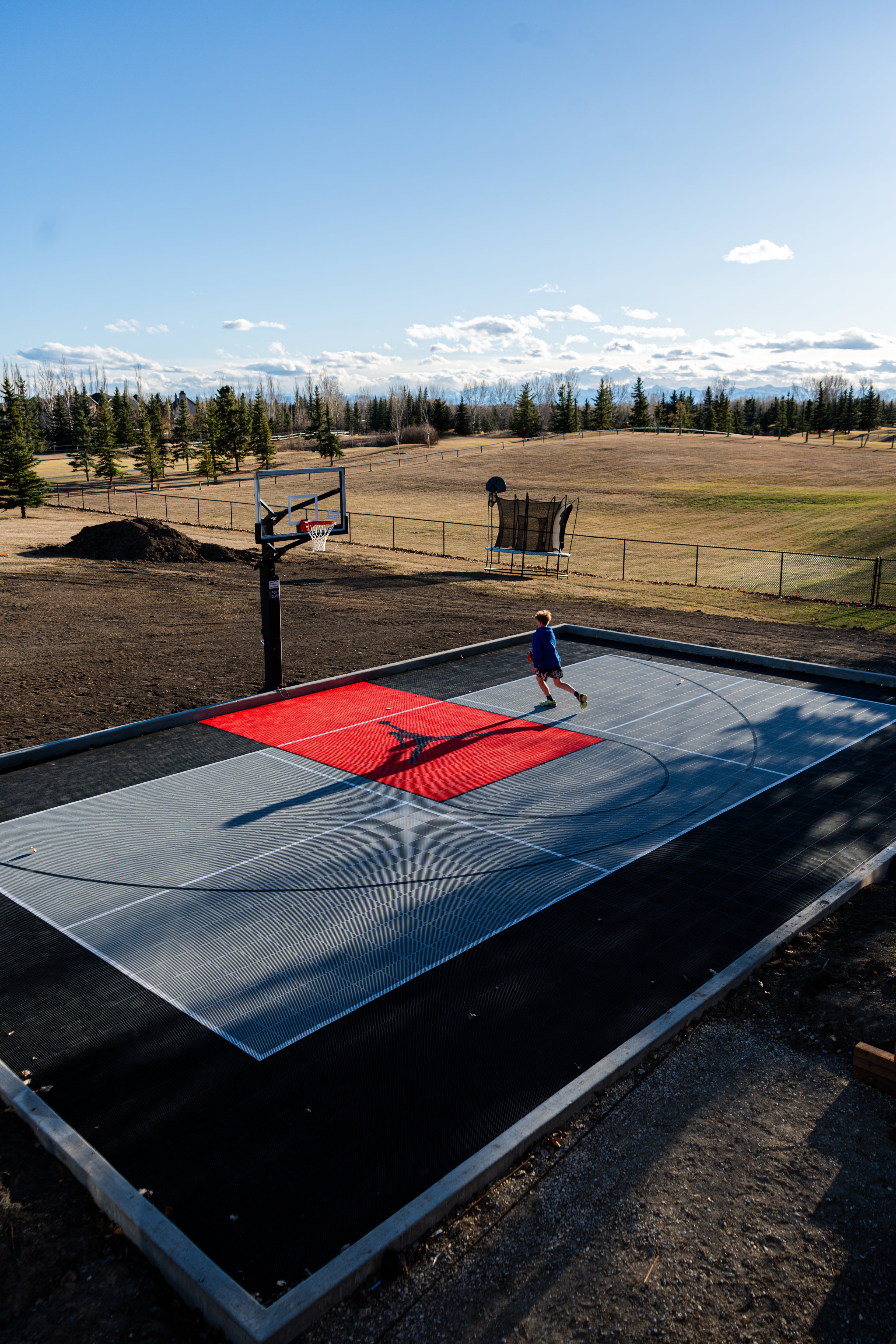 Construction pathway with lighting